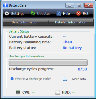 BatteryCare Screenshot